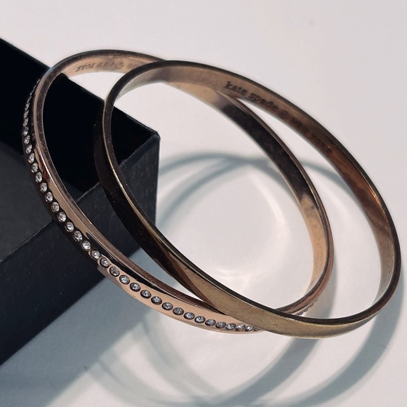 kate spade ♠️ Rose Gold Tone Bangle Set - Picture 5 of 10